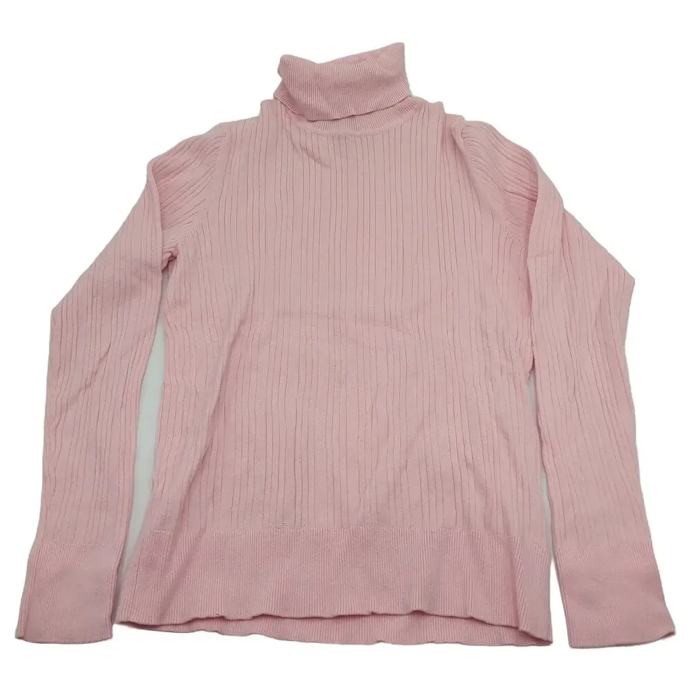 Talbots M Pink Ribbed Turtleneck Sweater - Picture 3 of 3